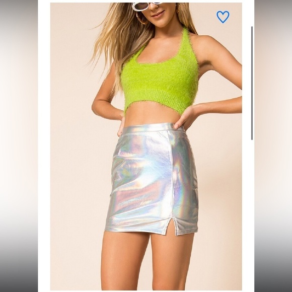 superdown metallic silver tamia mini skirt Size XXS - Picture 4 of 15